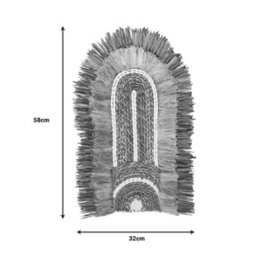 Διακοσμητικό τοίχου Earsy Inart seagrass σε φυσικό χρώμα 58x32x8εκ-339-000035