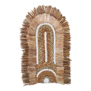 Διακοσμητικό τοίχου Earsy Inart seagrass σε φυσικό χρώμα 58x32x8εκ-339-000035