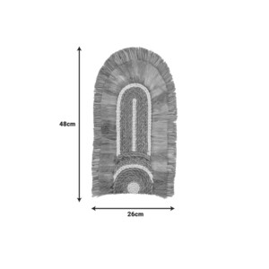 Διακοσμητικό τοίχου Earsy I Inart seagrass σε φυσικό χρώμα 48x26x8εκ-339-000036