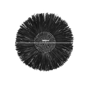 Διακοσμητικό τοίχου Valene Inart seagrass σε σκούρο καφέ χρώμα Φ60x8εκ-339-000040