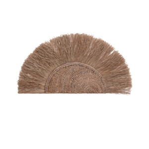 Διακοσμητικό τοίχου Nairone Inart seagrass-abaca σε φυσικό χρώμα 85x105x10εκ-339-000041