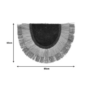 Διακοσμητικό τοίχου Pedrine Inart seagrass-abaca σε φυσικό χρώμα 85x60x6εκ-339-000042