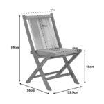 Καρέκλα Banou pakoworld πτυσσόμενη teak ξύλο και pe σχοινί σε φυσική απόχρωση 52.5x56x89εκ-340-000002