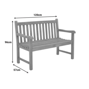 Καναπές Nat pakoworld teak ξύλο σε φυσική απόχρωση 120x57x96εκ-340-000018