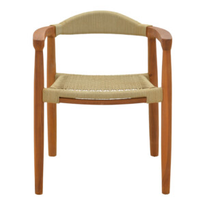 Πολυθρόνα Ganny pakoworld teak ξύλο και pe σχοινί σε φυσική απόχρωση 61x58x71εκ-340-000019