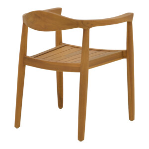 Πολυθρόνα Ganny pakoworld teak ξύλο σε φυσική απόχρωση 59x56x71εκ-340-000021