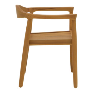 Πολυθρόνα Ganny pakoworld teak ξύλο σε φυσική απόχρωση 59x56x71εκ-340-000021