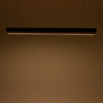 Φωτιστικό οροφής Rafmole pakoworld led μαύρο μέταλλο-ξύλο 120x7.5εκ-342-000059