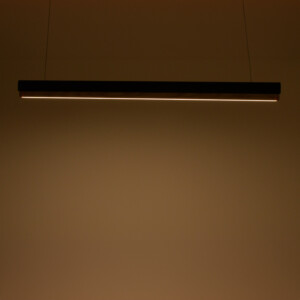 Φωτιστικό οροφής Rafmole pakoworld led μαύρο μέταλλο-ξύλο 120x7.5εκ-342-000059