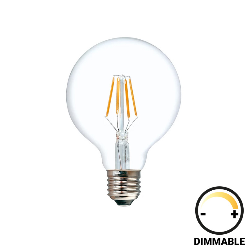 Λαμπτήρας LED G95 Bulb pakoworld dimmable 4W E27 200-220V clear-342-000071