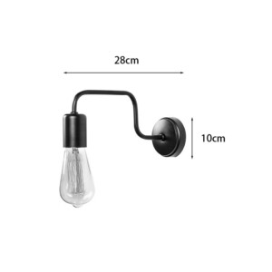 Φωτιστικό τοίχου-απλίκα Kerquin pakoworld led μέταλλο μαύρο 28x10x11εκ-342-000109