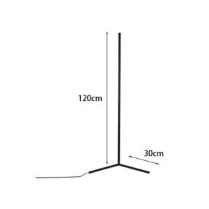 Φωτιστικό δαπέδου Nanek pakoworld led μέταλλο μαύρο 30x30x120εκ-342-000110