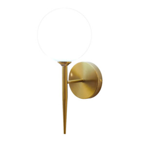 Φωτιστικό τοίχου-απλίκα Kerlibin pakoworld G9 μέταλλο χρυσο-λευκο 13x18x34εκ-342-000118