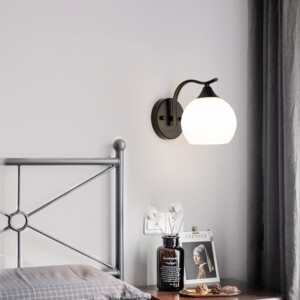 Φωτιστικό τοίχου-απλίκα Belinest pakoworld E27 μέταλλο - γυαλί σε μαύρο-λευκό 20x14x17εκ-342-000125