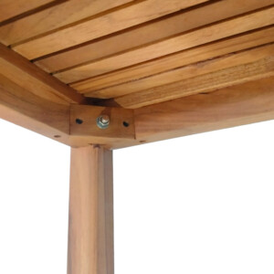 Τραπεζάκι ξαπλώστρας Poly pakoworld teak ξύλο σε φυσική απόχρωση 35x35x30εκ-343-000009