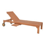 Ξαπλώστρα Sunnie pakoworld meranti ξύλο σε φυσική απόχρωση 200x65x35εκ-343-000013