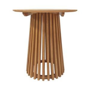 Τραπέζι μπαρ Kenda pakoworld mindi ξύλο σε φυσική απόχρωση Φ60x90εκ-343-000023