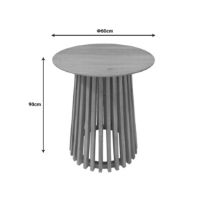 Τραπέζι μπαρ Kenda pakoworld mindi ξύλο σε φυσική απόχρωση Φ60x90εκ-343-000023