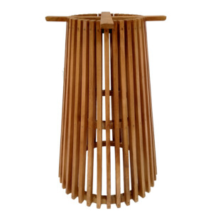 Βάση τραπεζιού μπαρ εσωτερικού χώρου Galy pakoworld mindi ξύλο σε φυσική απόχρωση Φ60x90εκ-343-000030