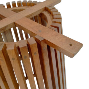 Βάση τραπεζιού μπαρ εσωτερικού χώρου Galy pakoworld mindi ξύλο σε φυσική απόχρωση Φ60x90εκ-343-000030