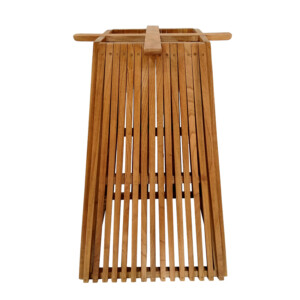 Βάση τραπεζιού μπαρ εσωτερικού χώρου Darius pakoworld mindi ξύλο σε φυσική απόχρωση 60x60x90εκ-343-000031