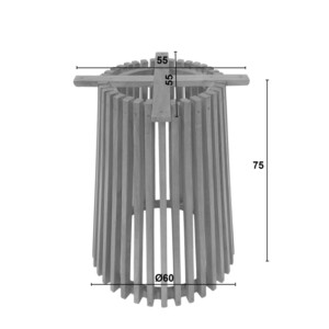 Βάση τραπεζιού εσωτερικού χώρου Galy pakoworld mindi ξύλο σε φυσική απόχρωση Φ60x75εκ-343-000032