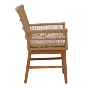 Τραπεζαρία Inca-Kenda I pakoworld σετ 5τεμ σε φυσική-μπεζ απόχρωση Φ120x75εκ-343-000057