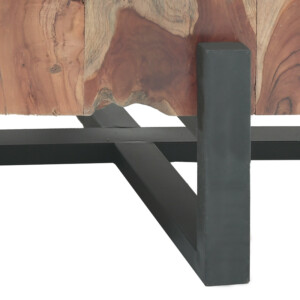 Τραπέζι σαλονιού Borth Inart teak ξύλο σε φυσική απόχρωση 135x90x40εκ-343-000078