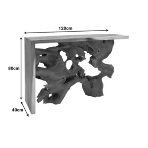 Κονσόλα Jako Inart teak ξύλο σε φυσική απόχρωση 120x40x80εκ-343-000079