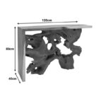 Κονσόλα Jako Inart teak ξύλο σε φυσική απόχρωση 120x40x80εκ-343-000079