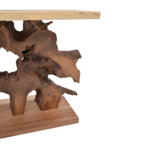 Κονσόλα Nasiol Inart teak ξύλο σε φυσική απόχρωση 120x40x75εκ-343-000080