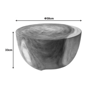 Βοηθητικό τραπέζι Notive pakoworld suar ξύλο σε φυσική απόχρωση Φ58x33εκ-343-000082