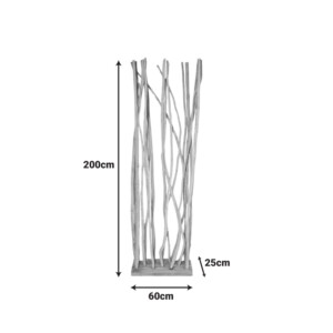 Διακοσμητικό δαπέδου Barbin pakoworld teak-suar ξύλο σε φυσική απόχρωση 60x25x200εκ-343-000085