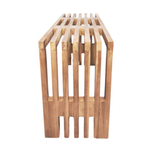 Παγκάκι Zen pakoworld teak ξύλο σε φυσική απόχρωση 90x30x48εκ-343-000089