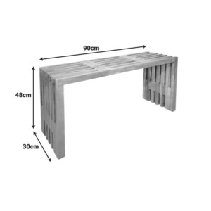 Παγκάκι Zen pakoworld teak ξύλο σε φυσική απόχρωση 90x30x48εκ-343-000089