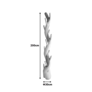 Καλόγερος Renzo pakoworld suar ξύλο σε φυσική απόχρωση 30x30x200εκ-343-000092