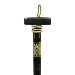 Διακοσμητικό τοίχου κουπί Boon Inart μαόνι ξύλο σε μαύρη-φυσική απόχρωση 20x3x120εκ-343-000100