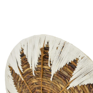 Διακοσμητικό τοίχου Circy Inart σετ 3 τεμ ψάθα σε λευκή-μπεζ απόχρωση-343-000101