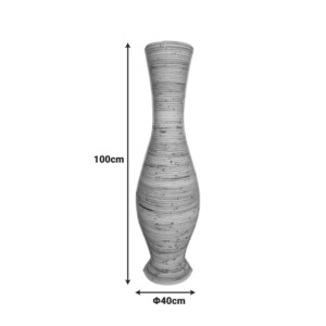 Βάζο Virnia Inart pe rattan σε φυσική απόχρωση Φ40x100εκ-343-000107