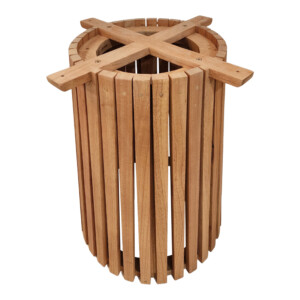 Βάση τραπεζιού εσωτερικού χώρου Galy I pakoworld mindi ξύλο σε φυσική απόχρωση Φ60x75εκ-343-000118