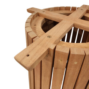 Βάση τραπεζιού εσωτερικού χώρου Galy I pakoworld mindi ξύλο σε φυσική απόχρωση Φ60x75εκ-343-000118