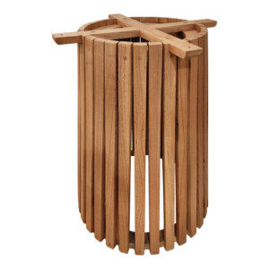 Βάση τραπεζιού εσωτερικού χώρου Galy I pakoworld mindi ξύλο σε φυσική απόχρωση Φ60x75εκ-343-000118