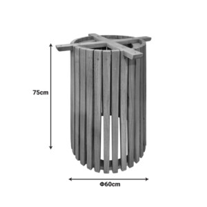 Βάση τραπεζιού εσωτερικού χώρου Galy I pakoworld mindi ξύλο σε φυσική απόχρωση Φ60x75εκ-343-000118