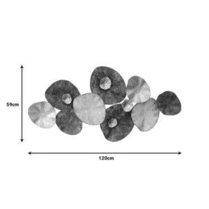 Διακοσμητικό τοίχου Salie Inart μέταλλο σε χρυσή-ροζ-κόκκινη απόχρωση 120x59x7εκ-345-000018