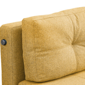 Καναπές-κρεβάτι Hafrene pakoworld ύφασμα σε κίτρινη απόχρωση 151x94x71εκ-347-000017