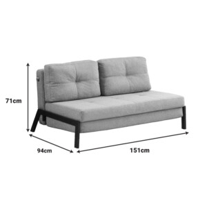 Καναπές-κρεβάτι Hafrene pakoworld ύφασμα σε κίτρινη απόχρωση 151x94x71εκ-347-000017