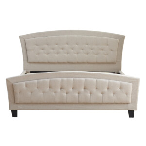 Κρεβάτι Camaro pakoworld ύφασμα σε μπεζ απόχρωση160x200εκ-347-000019