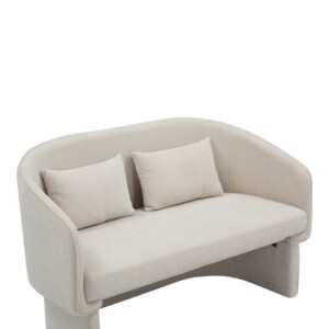 Καναπές διθέσιος Playmob pakoworld ύφασμα σε μπεζ απόχρωση 128x65x79εκ-350-000004