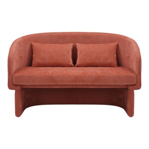 Καναπές διθέσιος Playmob pakoworld ύφασμα σε κεραμιδί απόχρωση 128x65x79εκ-350-000005