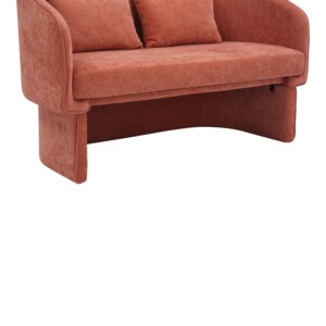 Καναπές διθέσιος Playmob pakoworld ύφασμα σε κεραμιδί απόχρωση 128x65x79εκ-350-000005